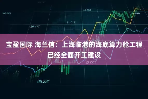 宝盈国际 海兰信：上海临港的海底算力舱工程已经全面开工建设